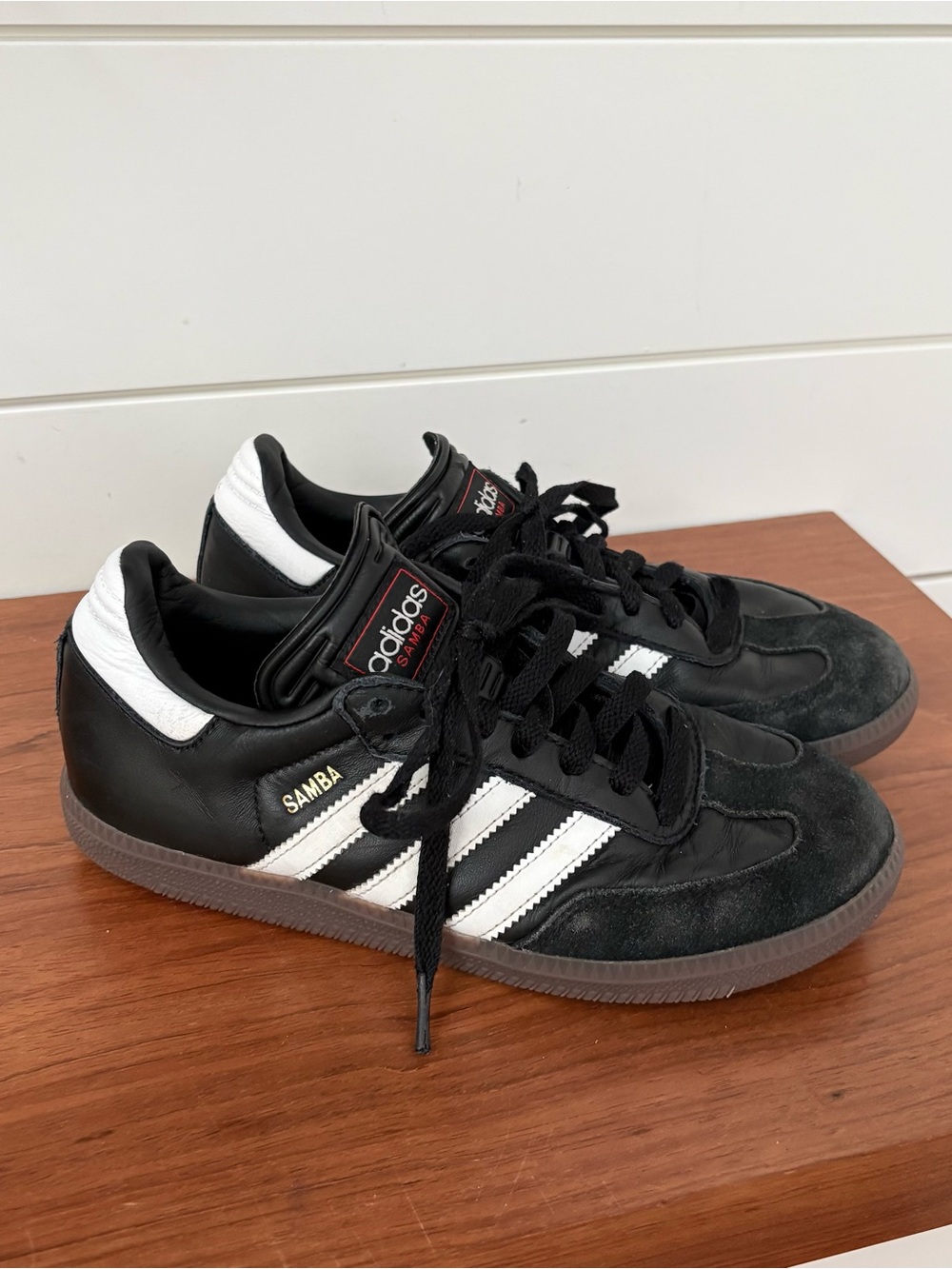 Adidas Samba Classic Black White Indoor Soccer Sneakers Shoes Kids Youth Sz 4.5